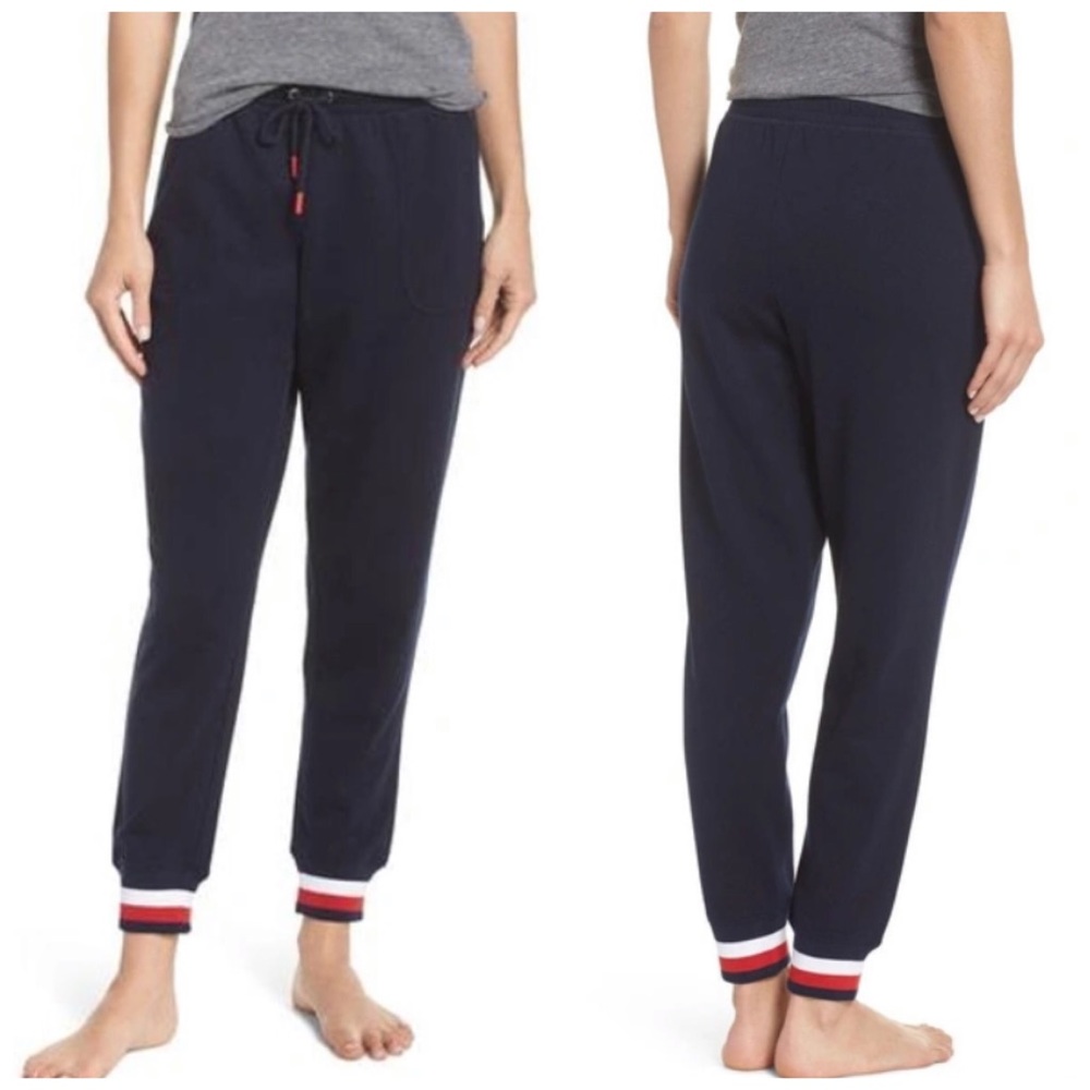 Tommy Hilfiger Navy Stripe Lounge Jogger Pants NEW